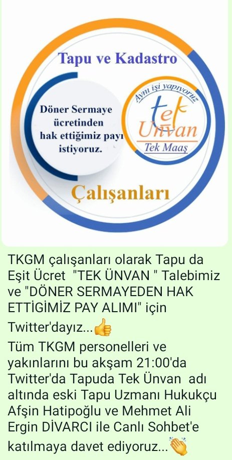 Kartalsezerr's tweet photo. Saat 21 de. 

Kiraların 10 binlere dayandığı yerde maaşlar 13 binlerde. 

#TAPUDATEKÜNVAN

Aynı işi yapıp, aynı riski alıp çok daha düşük maaş almak istemiyoruz... https://t.co/pOwh4LDqdr