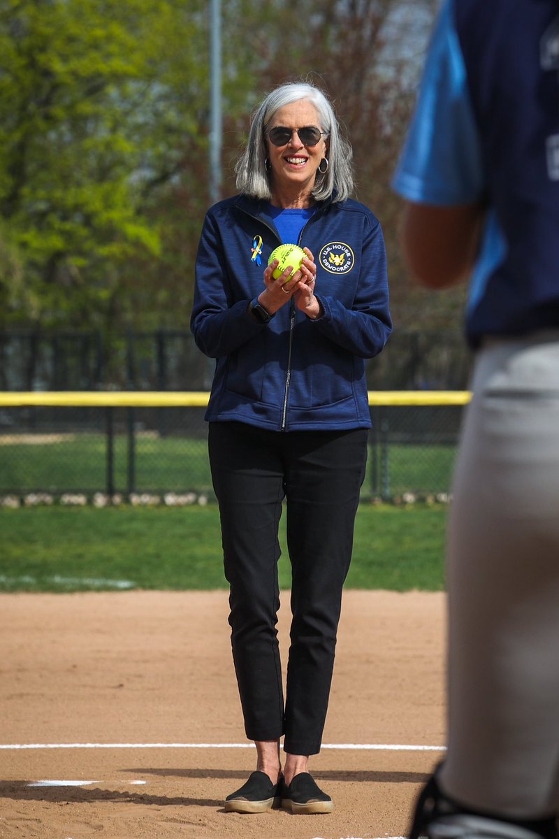 It was a privilege to help kick off Medford's Krystle Campbell Memorial Softball Tournament. Krystle was 29 when she was killed in the #BostonMarathon Bombing. For 10 yrs, her family and neighbors have kept her light shining bright. That’s what it means to be #BostonStrong.