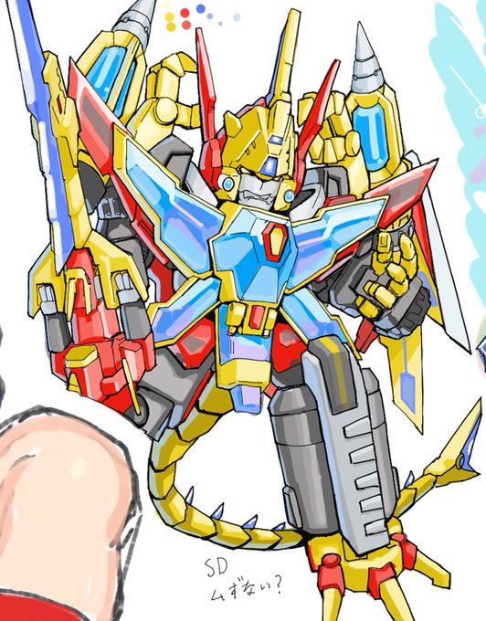 匿名みかんさんの絵茶にて
慣れないSDで
線の多いローグカイゼルグリッドマンを
描いてる奴がいたんですよ〜 