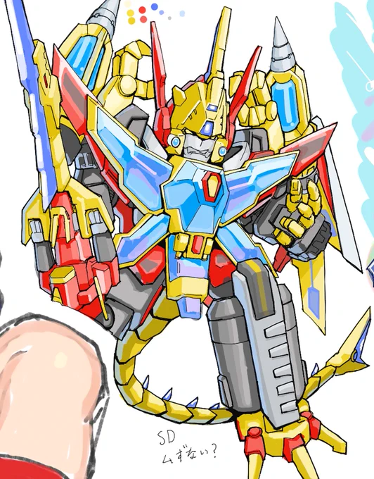 匿名みかんさんの絵茶にて慣れないSDで線の多いローグカイゼルグリッドマンを描いてる奴がいたんですよ〜 