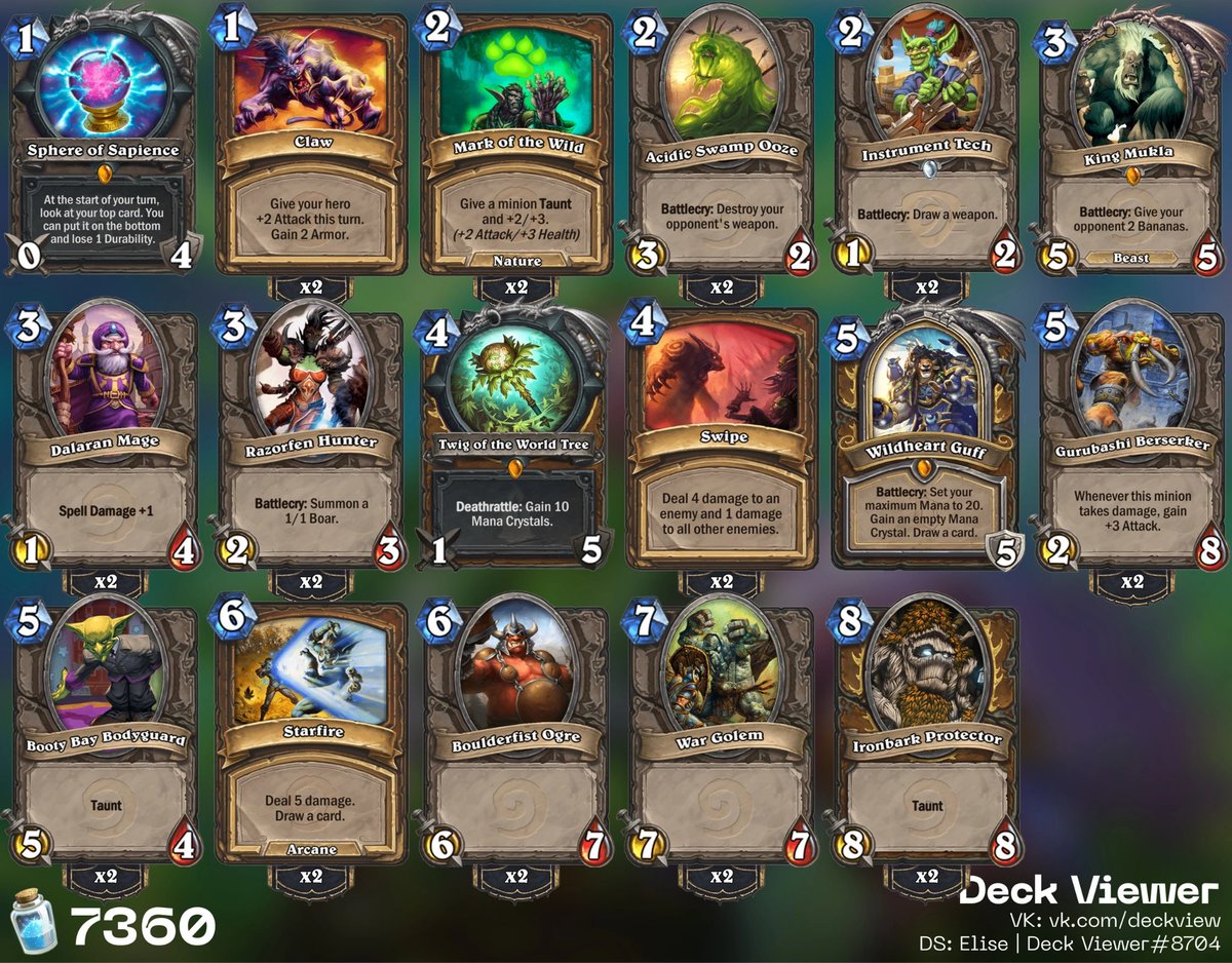 Silosin_'s tweet photo. Druid is so strong in this meta that you can literally add twigsphere, guff, 2x teches and 25 random cards and hit top 1🦧🦧🦧 https://t.co/iNAUC5c0hV