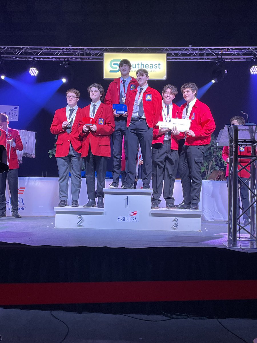 Congratulations to Mason Messmer and Alex Roeser for first place and Logan Ripp and Corbin Bergmeier for third place in additive manufacturing at state  SkillsUSA.