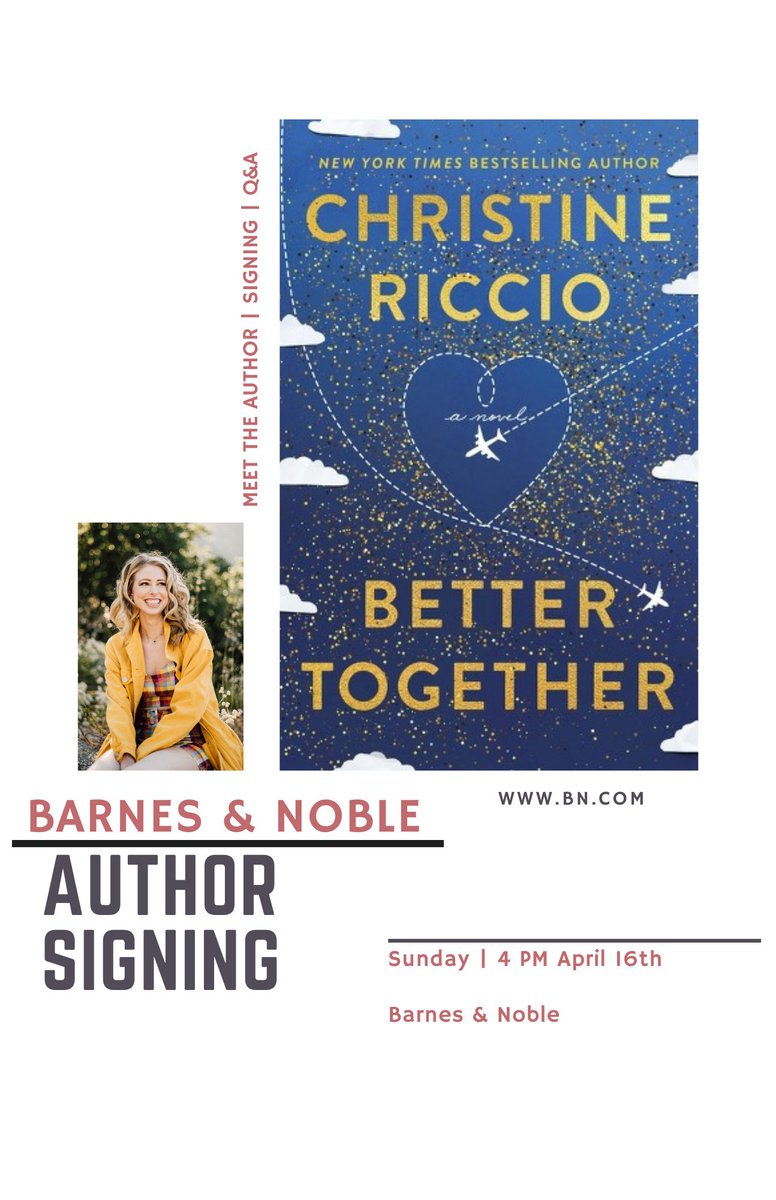 Tomorrow, #Boise!!! 

Stop by and meet author, <a href="/xtineMAY/">Christine Riccio</a>! The event will be hosted by Christine's friend, <a href="/Tashapolis/">Natasha Polis</a>! There will be a Q&amp;A and book signing! See you there! 💙