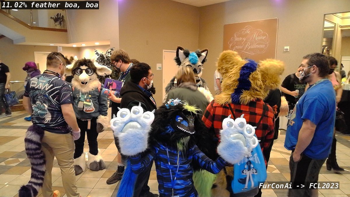 FurConAI's tweet photo. I'm a feather boa, boa, Come check out what you are at FCL2023 #furconai https://t.co/LaEZ7Sgacv