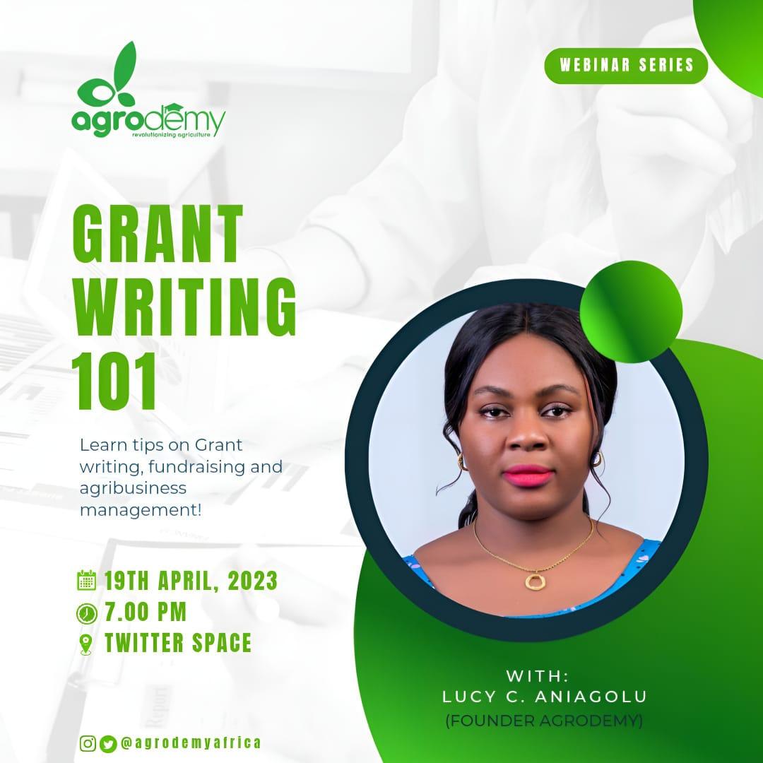 Getting capital can be one of the trickiest part of starting a buisness, this is a plight commonly faced by business owners.

Join our Founder Lucy Aniagolu as she shares tips to help you "Position Your Agribusiness For Funding" .

Set a reminder
 x.com/i/spaces/1LyGB…