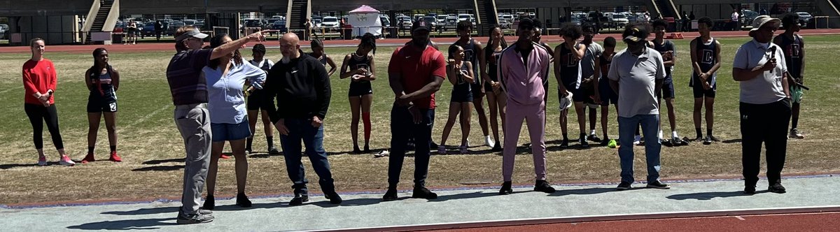 Great day at Todd Stadium celebrating our DHS legends of Track &amp; Field! 🔴🔵🏃🏃‍♀️