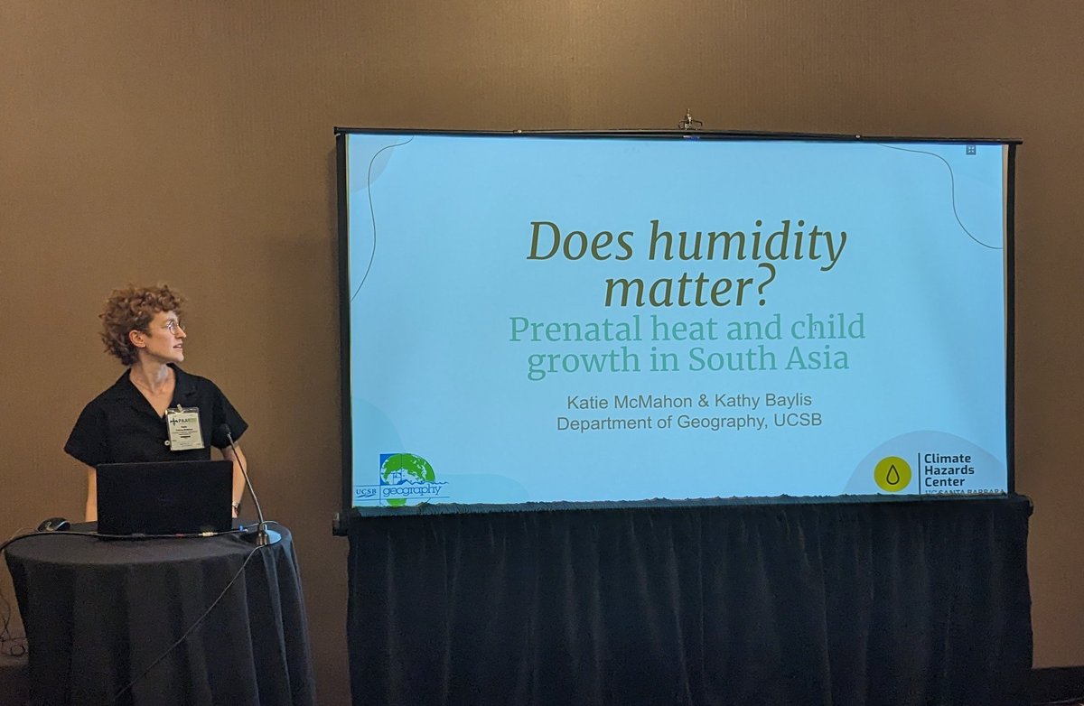 clarklgray's tweet photo. Very interesting work by UNC alum @katiemcmaps on how prenatal wet bulb globe exposures affect child health. #PAA2023 https://t.co/frEDQQyOdW