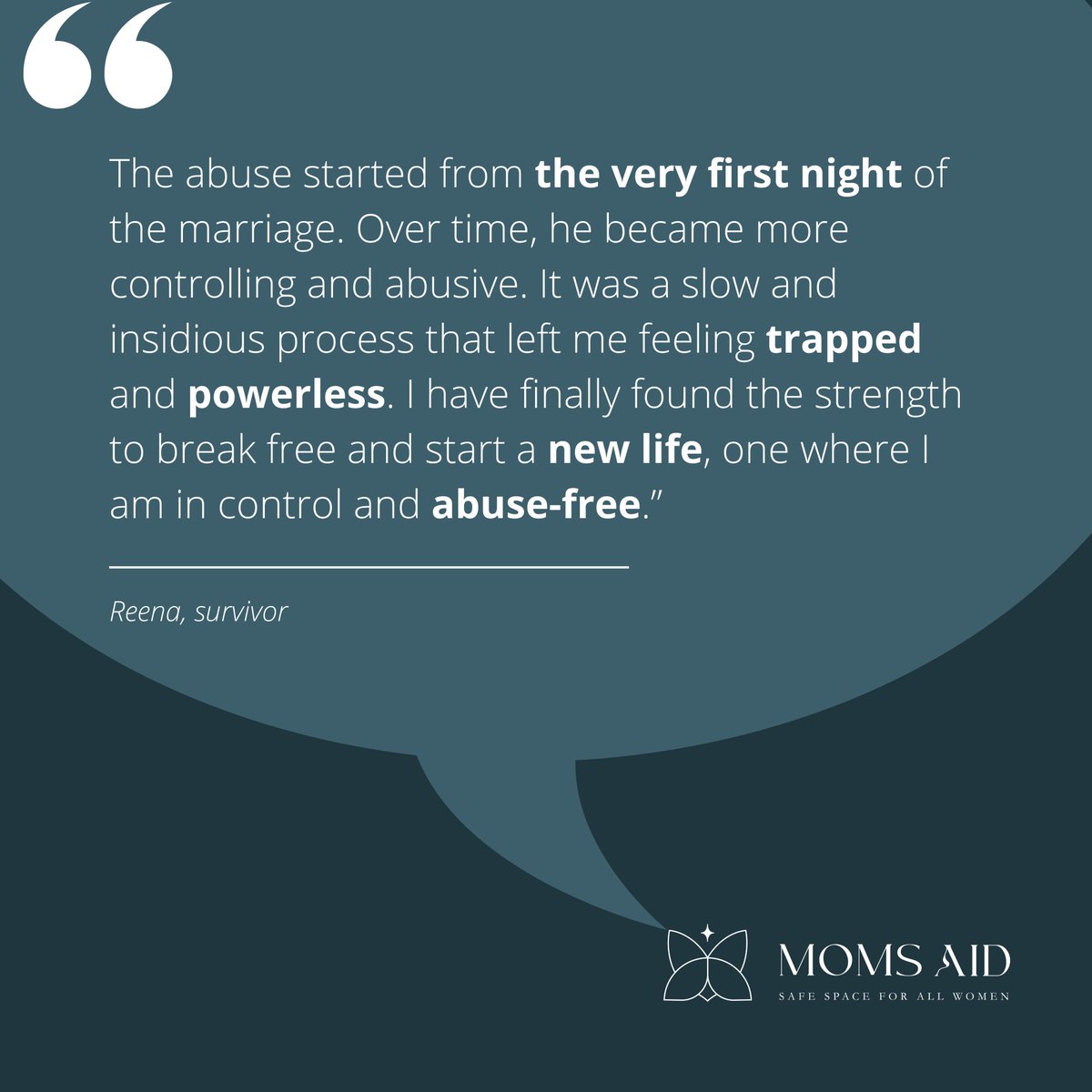 Moms_Aid's tweet photo. Behind closed doors, abuse can be hidden and insidious. It's time to break the silence and shine a light on this important issue.
#domesticabuse #domesticabuseawareness #unitedtogethertoendviolence
#endviolencetogether #MomsAid #risingtogether https://t.co/JkOLLwQMbp