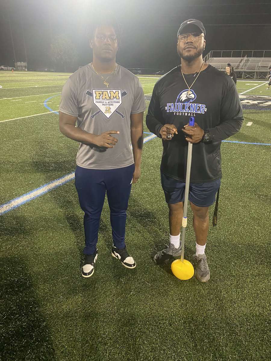 Had a great time yesterday at the <a href="/FaulknerFTBL/">FaulknerFootball</a>  spring game <a href="/TyHardnett/">Coach (Ty) Hardnett</a> <a href="/BlaineLKMiller/">Blaine L Kauhiohoakaokalani Miller</a> 
<a href="/AHS_EagleNation/">Autaugaville Athletics</a> 
<a href="/JavarisJackson9/">Javaris Jackson</a>