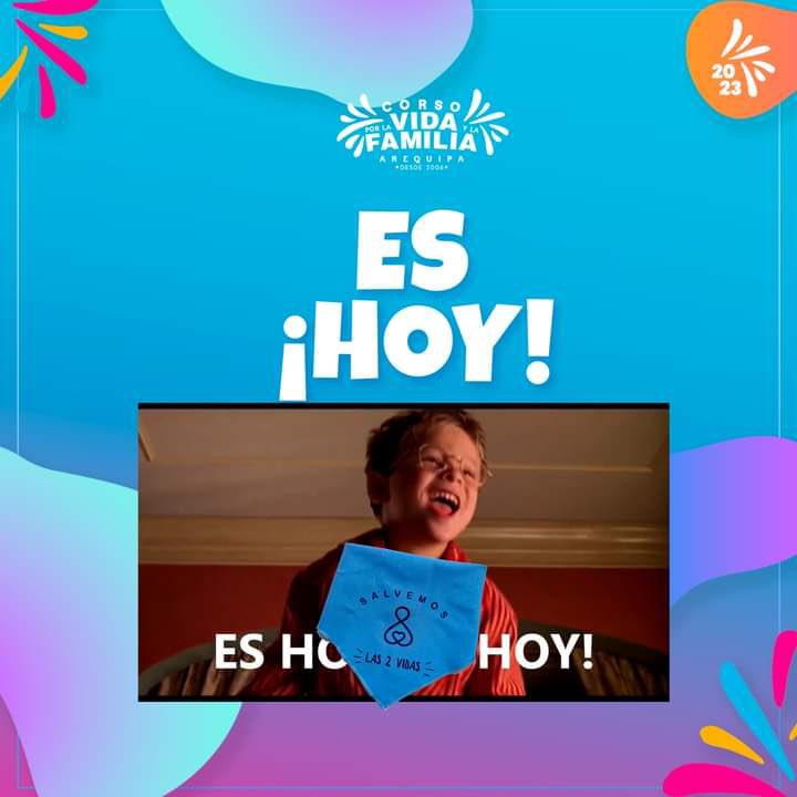 ¡Por la vida y la familia LO DAMOS TODO! 💙Hoy es nuestro gran Corso por la Vida y la Familia 🎉🎊

+ De 180mil personas amando, cuidando, defendiendo y celebrando la vida 🥳

Por aquí les iremos reportando cómo va esta gran fiesta ✨🇵🇪

#ArequipaEsProvida
 #SomosCorso2023