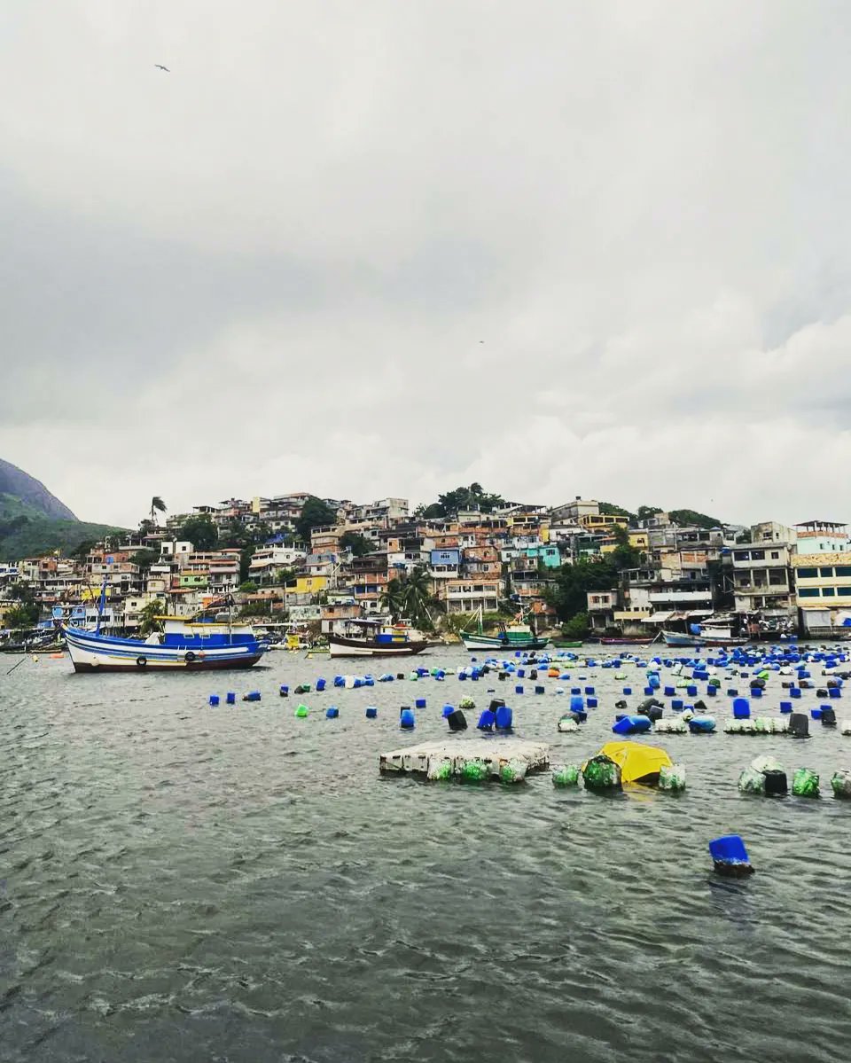 MapHubLAC's tweet photo. ¿Mapear en el mar? Estuvimos con @UrbeLatam en Jurujuba en visita guiada por su presidente comunitario. Observamos la comunidad desde el mar, pues parte del proyecto de mapeo se realizaría en áreas marinas.

#OpenStreetMap #mapeoabierto #mapas #acuicultura #shellfishfarming https://t.co/NdxEChppcD