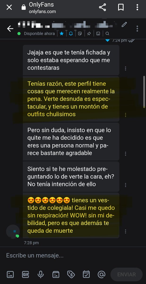 Este chico ha visto mi perfil gratuito de Onlyfans y ha querido darle una oportunidad al VIP. Lleva 5 minutos y mirad 🥰🥰

Si quieres ver lo mismo que él 👉🏼 onlyfans.com/niagameiro