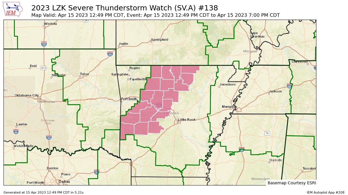 + Noaa weather alerts.. on Twitter "LZK issues Severe Thunderstorm