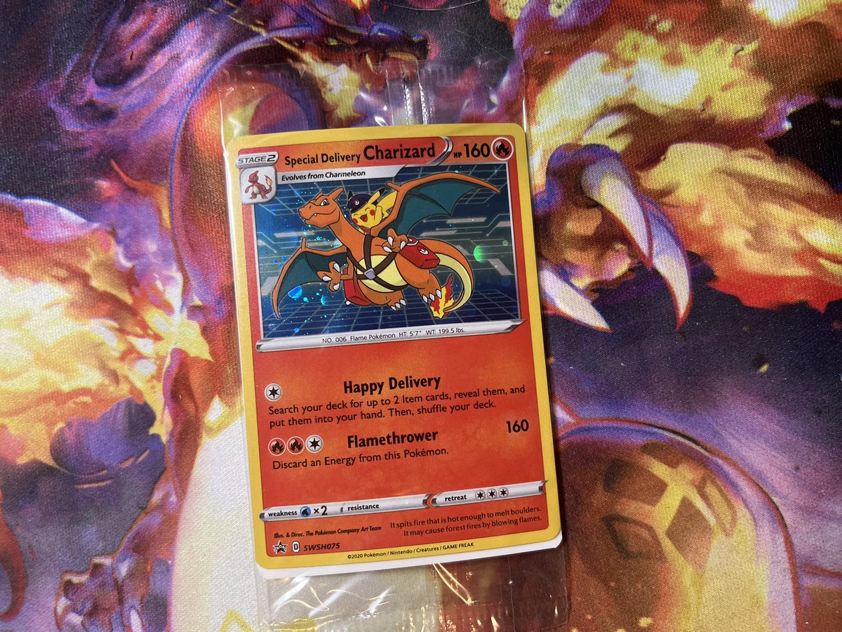 ubloaf's tweet photo. 🚨Price Drop 🚨 

Special Delivery Charizard - $35 

@BUYSELLTRADETCG @FTC_MARKET @CardboardBanger https://t.co/uktZ8X8KB5