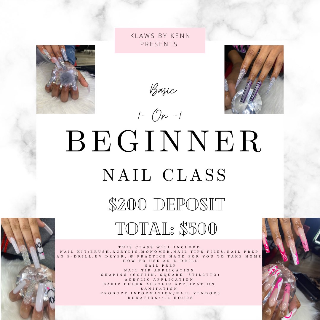 Yesss Klaw Babes💅🏽!! 
Due to many inquiries I will be offering classes in New Orleans 💕 
Available NOW until MAY 25th💅🏽. 
If you want to become your own boss the time is NOW✨ 
DM to BOOK💓

#xulanailtech #nolanailtech #xula23 #xula24 #xula25 #xula26 #DU #Uno #Suno #Tulane