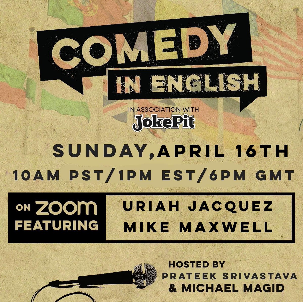 comedynenglish's tweet photo. Prev @koccomedy Virtual Shows:
@Brandazzle's "Dad"
@PsychedelicFox3 's "sign"
@michaelmagid's "socks"
We are back Sun 10am Pacific/1pm Eastern/6pm UK with @themikemaxwell @UriahsFire
FREE! (Pay What You Want) https://t.co/gxuMeJcANL
#zoomshows @ComedyHubLive @PromoteComedy https://t.co/3v10L4wtCC