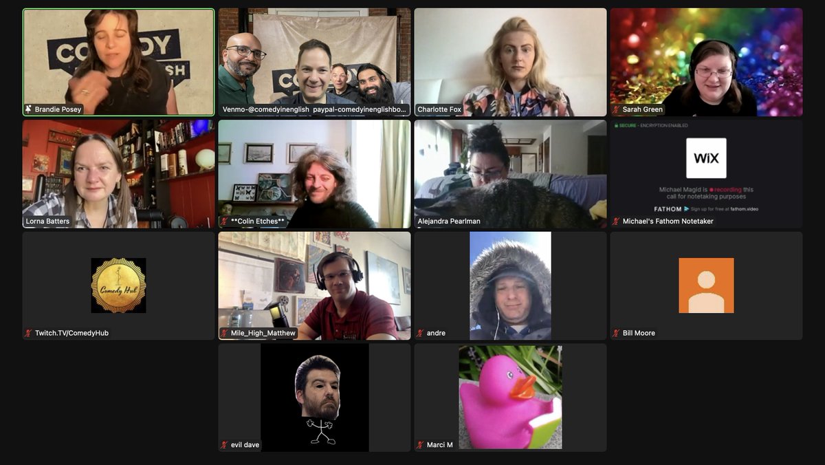 comedynenglish's tweet photo. Prev @koccomedy Virtual Shows:
@Brandazzle's "Dad"
@PsychedelicFox3 's "sign"
@michaelmagid's "socks"
We are back Sun 10am Pacific/1pm Eastern/6pm UK with @themikemaxwell @UriahsFire
FREE! (Pay What You Want) https://t.co/gxuMeJcANL
#zoomshows @ComedyHubLive @PromoteComedy https://t.co/3v10L4wtCC