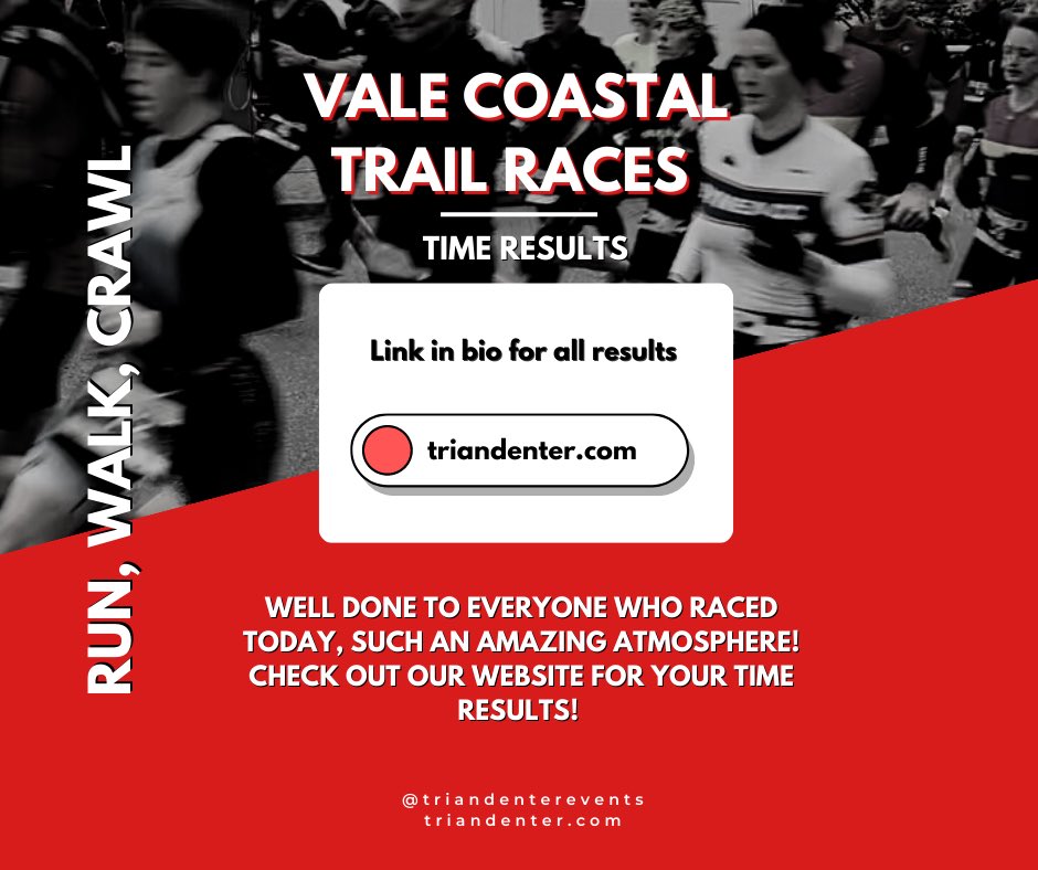 triandenter's tweet image. All results from the Vale Coastal Trail Races are live on our website now! Thank you to Run, walk, crawl for hosting such an amazing event!✌🏼🖤

triandenter.com/race-results?i…