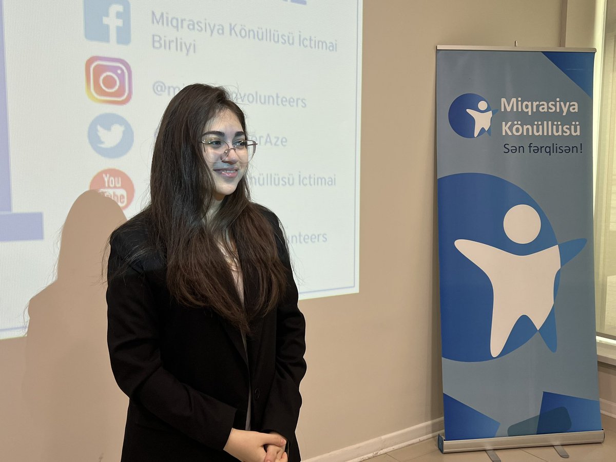 MigvolunteerAze's tweet photo. "Miqrasiya Könüllüsü" İctimai Birliyində yeni fəaliyyətə başlayan Miqrasiya Könüllülərinə infosessiya keçirilib! 🤩

Hər bir könüllüyə uğurlar arzu edirik! ✨

#MKİB #MiqrasiyaKönüllüsü #Sənfərqlisən https://t.co/IeBvdvWrII