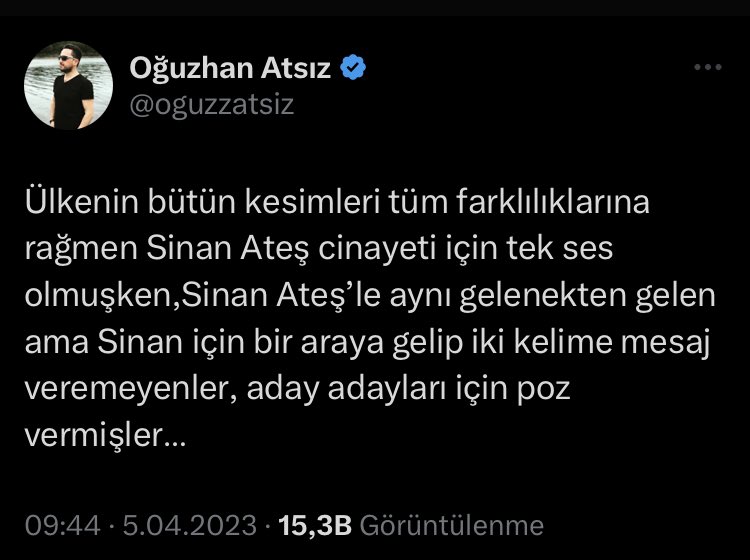 Saat 21.00’de beni siyasi duruşum nedeniyle işten atan şirketi açıklayacağım demiştim. Öncelikle sn. @mansuryavas06’a bayrama saatler kala hiçbir yasal gerekçeye gerek duymaksızın,Beypazarı’ndaki tarlasından kovar gibi,aşağıdaki twit milletvekili yapmak istediği özel kalemini