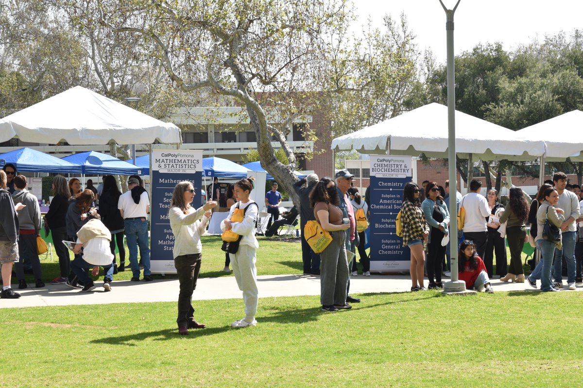 cpp_science's tweet image. The College of Science welcomes admitted students and their families to our open house today! Student panel 11:30-12:00 on the University Quad. A perfect chance to ask questions of current students. Be sure to join us at 12:30 on the Quad for a tour of the College.
#cpp_science