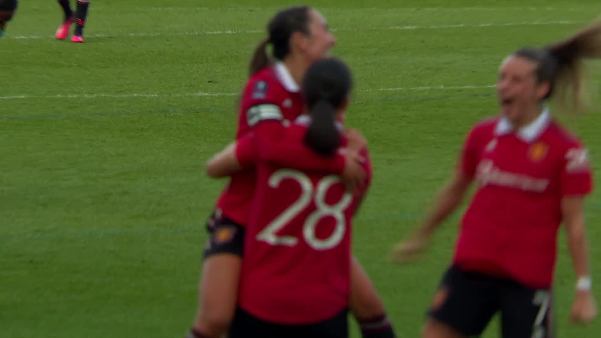 Rachel Williams! 🔥

A brilliant through ball from @katiezelem and Williams with a super cool finish 🌟

#WomensFACup @ManUtdWomen”
