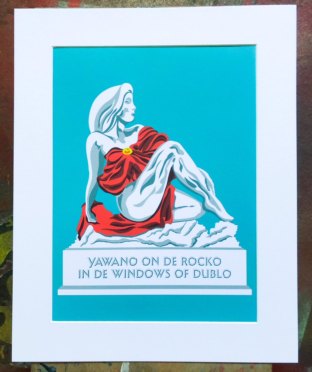 YAWANO ON DE ROCKO  IN DE WINDOWS OF DUBLO #dublinwindows #whiteladystatue 
 #dublinart #irishart #ireland #worldartday #igersdublin #artprints #dublin #lovedublin #lovindublin #discoverdublin #dublintown