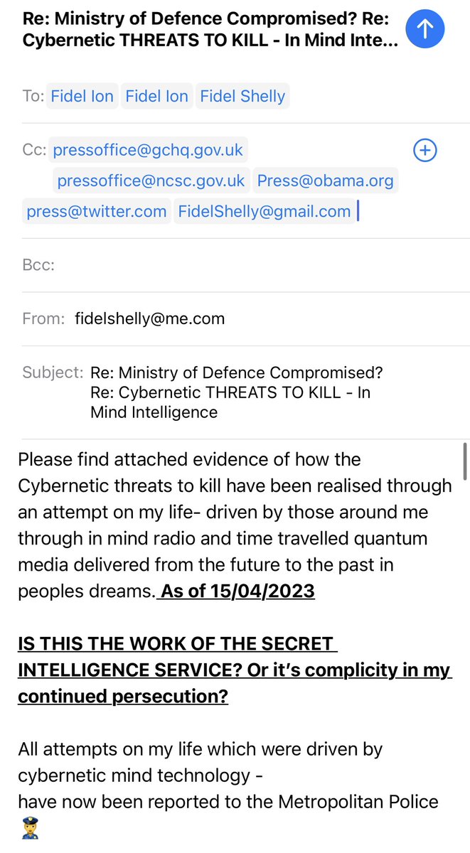 weareswen's tweet photo. 🚨🚨🚨😳CYBERNETIC IN MIND THREATS TO KILL - RESULTING IN @THEIONKING’s ATTEMPTED MURDER TODAY!! At Goodmayes Hospital 🏥 Turner Ward - @GCHQ 👮‍♀️@GOVUK 👩🏻‍⚖️@ChiefMI6🕵🏻 #CyberneticMurderIsReal https://t.co/Bku9Xn7BIe