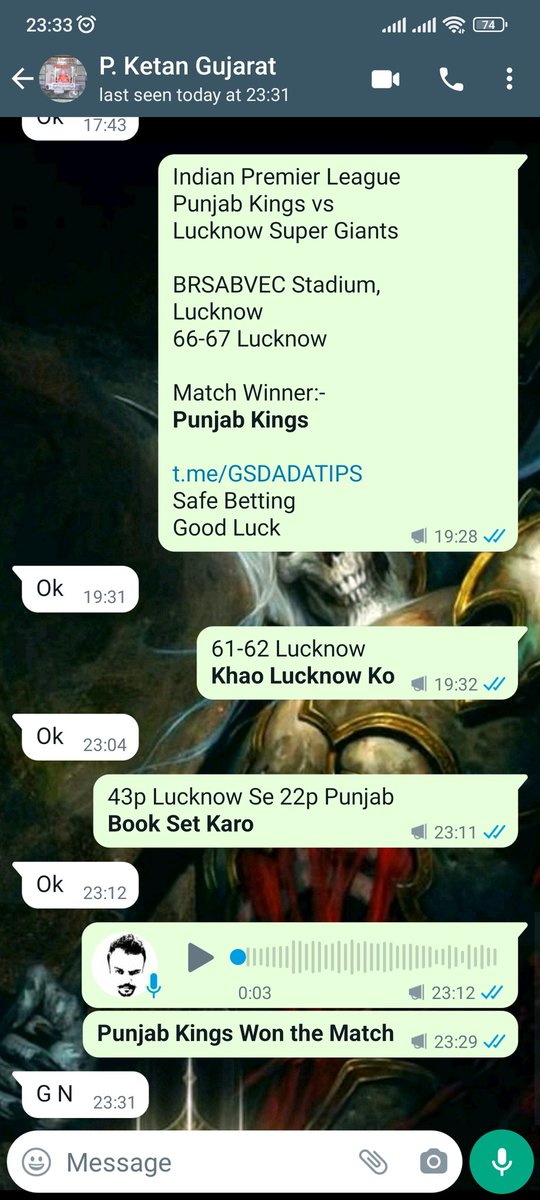 gsdadatips's tweet photo. Punjab Kings Won the Mat
#PBKSvLSG #PBKSvsLSG #LSGvPBKS #LSGvsPBKS #LSG #PBKS
#IndianPremierLeague #IPL #IPL2023 #IPLt20 #IPL16 #IPLXVI #TataIPL #IPLTips #IPLtip #IPLTipper #IPLtipster #IPLBetting #IPLbet
#BPL #PSL #SA20 #LPL #CPL #BBL #ILT20 #Tipper #Tipster #Betting #IPLJackpot https://t.co/bEGH9A9h6Y