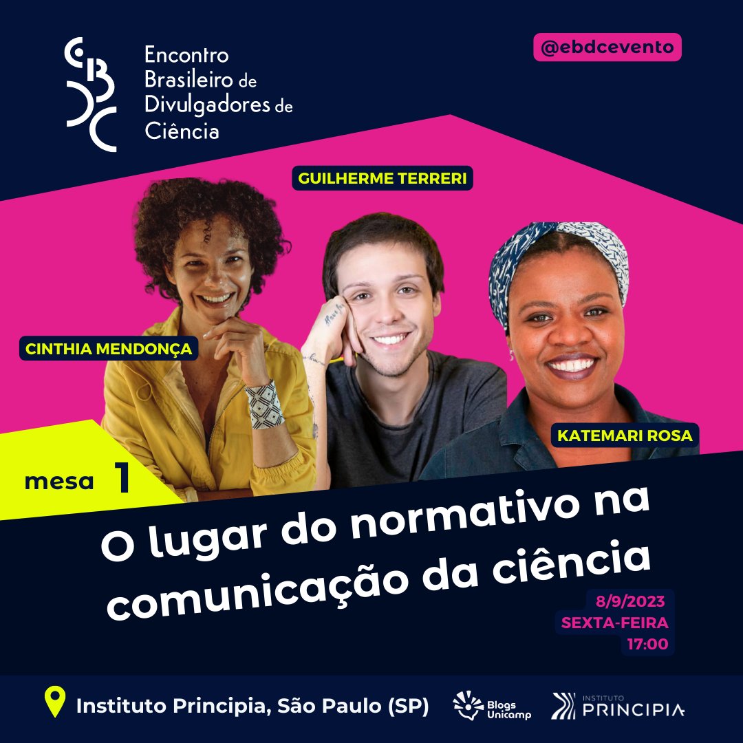 E continuando os anúncios de novidades do II EBDC, hoje vamos apresentar os convidados da primeira mesa do evento: