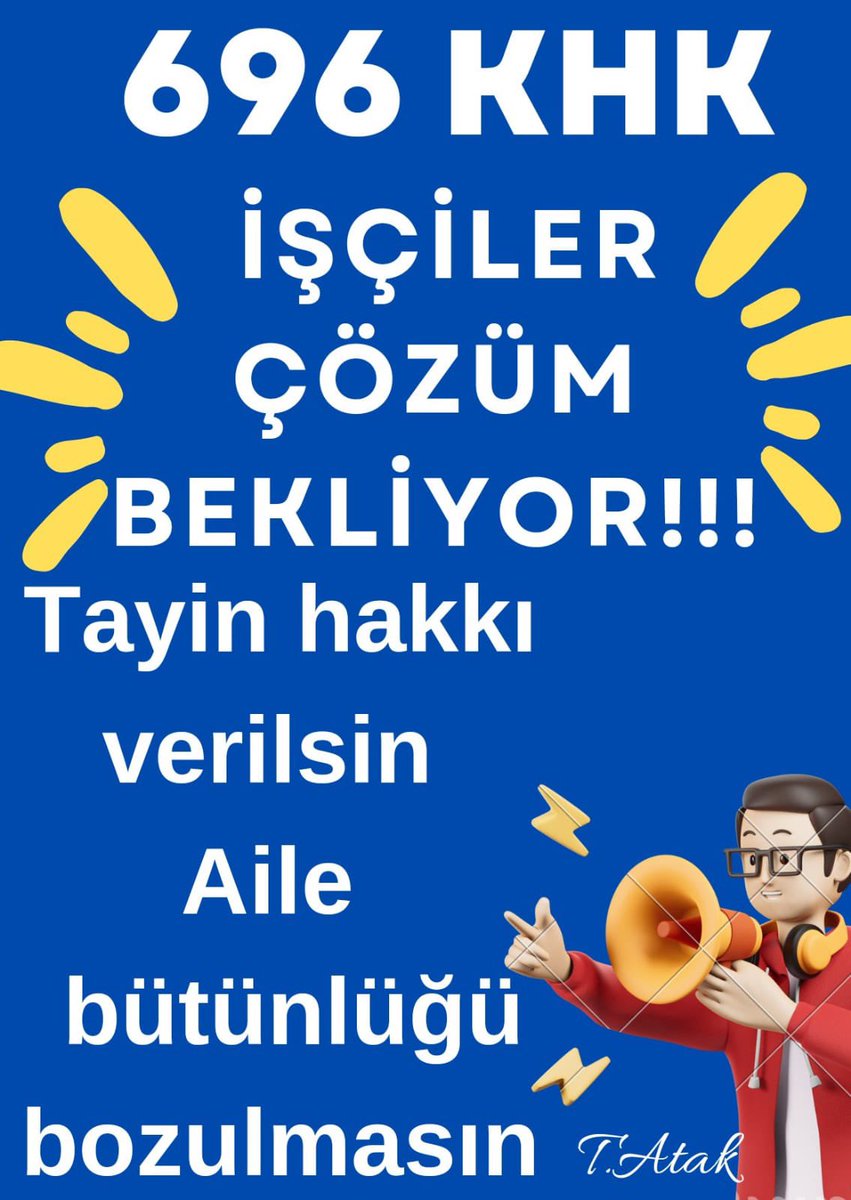KamuİşçileriTayinBekliyor Devletimizden siyasi liderlerimizden, yetkililerimizden,375 sayılı KHK’nın 23. ve 24. Md değiştirilerek 696’lı 4D’li  işçilerin il dışı tayin hakkalarının verilmesini istiyoruz.<a href="/RTErdogan/">Recep Tayyip Erdoğan</a> <a href="/dbdevletbahceli/">Devlet Bahçeli</a> <a href="/devletsert/">Devlet Sert</a> <a href="/hakiskonf/">HAKİŞ KONFEDERASYONU</a> <a href="/turkiskonf/">TÜRK-İŞ</a> <a href="/Akparti/">AK Parti</a>