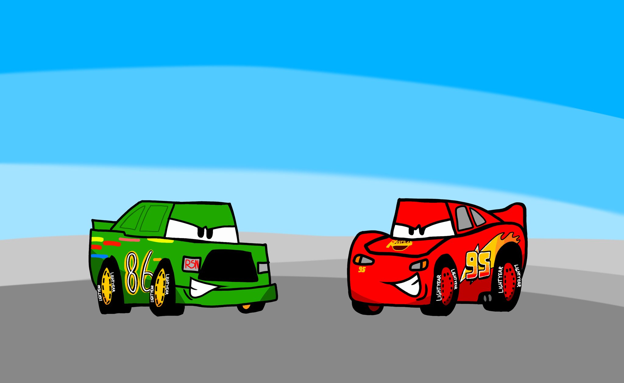 Lightning mcqueen x sales chick hicks