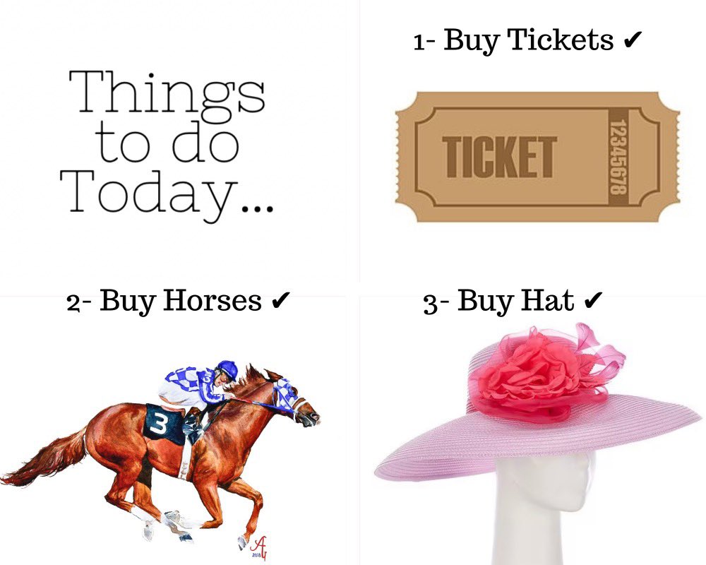 ✅ for our Night at the Races Event:
1. Buy ticket! LAST DAY IS TODAY!
2. Buy &amp; name horses!
3. Buy hat &amp; derby wear!
Deets: April 28 @ 6
$75/person (includes dinner/open bar
$50/ horse
Venmo @SCCougarPride 
Derby attire encouraged!
Proceeds go to SC FB!