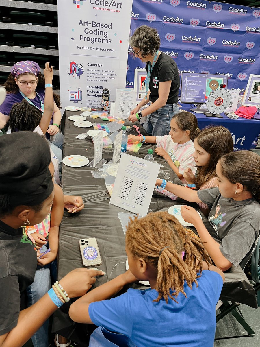 codeartorg's tweet photo. Day 1 @makerfairemiami ✔️ We’ve been having a blast learning how computers work by making #binarybracelets ! So cool to be around all sorts of creatives, makers, artists and technologists at this exciting event. #miamitech #miamitechmonth #STEMeducation https://t.co/FAiyFXedPd