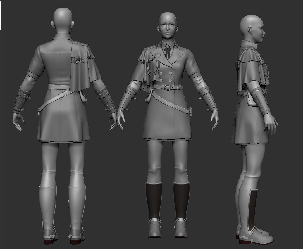 Dark Moon Princess Anri's coronation outfit is coming along 🌑✨After I finish the highpoly for her clothing, I will return to her face and hairstyle. I also need to make her crown :)
#3DCG #charactermodeling #3dart #ZBrush