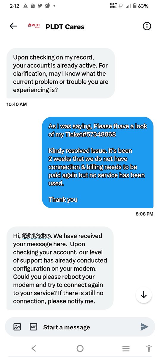 JulAviso's tweet photo. @PLDT_Cares  I've been receiving an answer of APOLOGIES everytime I ff up the status of my internet. It'been more than 2 weeks that we do not have an internet. Come on PLDT, you are better than your APOLOGIES. Please act!!! https://t.co/qevtl5ZXEJ