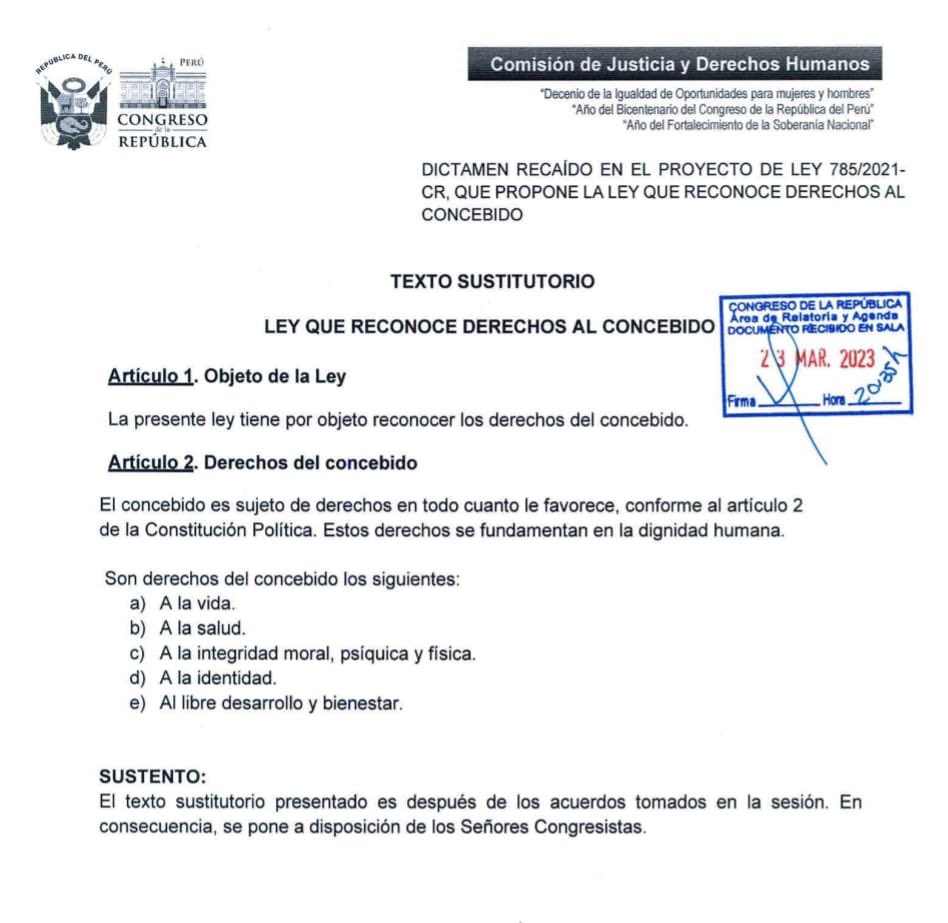 MJAguayo63's tweet photo. 📣Varias ONGs vienen desinformando en redes sobre los alcances del #PL785, Ley que Reconoce Derechos al Concebido.
🚨Aquí el texto aprobado por el @congresoperu para que contrasten las falsedades.
#MilagrosAguayo https://t.co/qsuscXCcrt