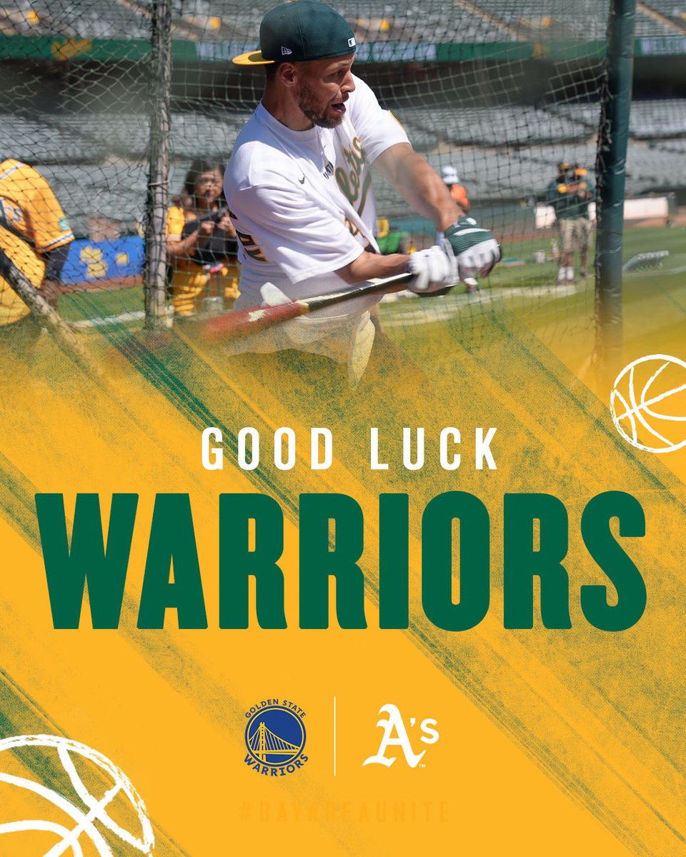 Let's go, @warriors! 

#Athletics  | #BayAreaUnite