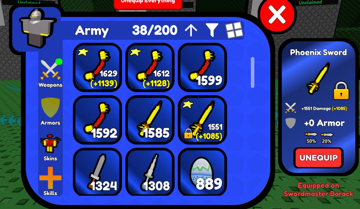 Shkatulkahero's tweet image. Quality of life change!

No more calculations to know how much enchantments boosted stats! Now if your weapon or armor is enchanted you can see how much more stats enchantments add!

#Roblox #RobloxDev #ControlArmy