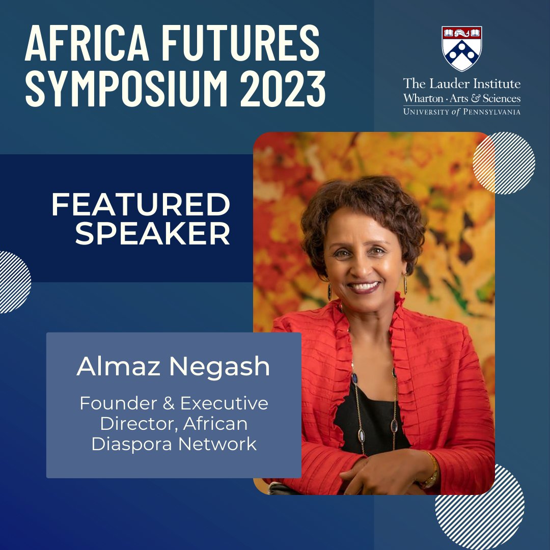 Learn from Almaz Negash, featured in the @nytimes, on the power of the African Diaspora in economic development and change in the world.

Register now, April 27- 28
tinyurl.com/LauderAfrica

#Africa #AfricaFutures #development #equityandinclusion #entrepreneurship #africandiaspora
