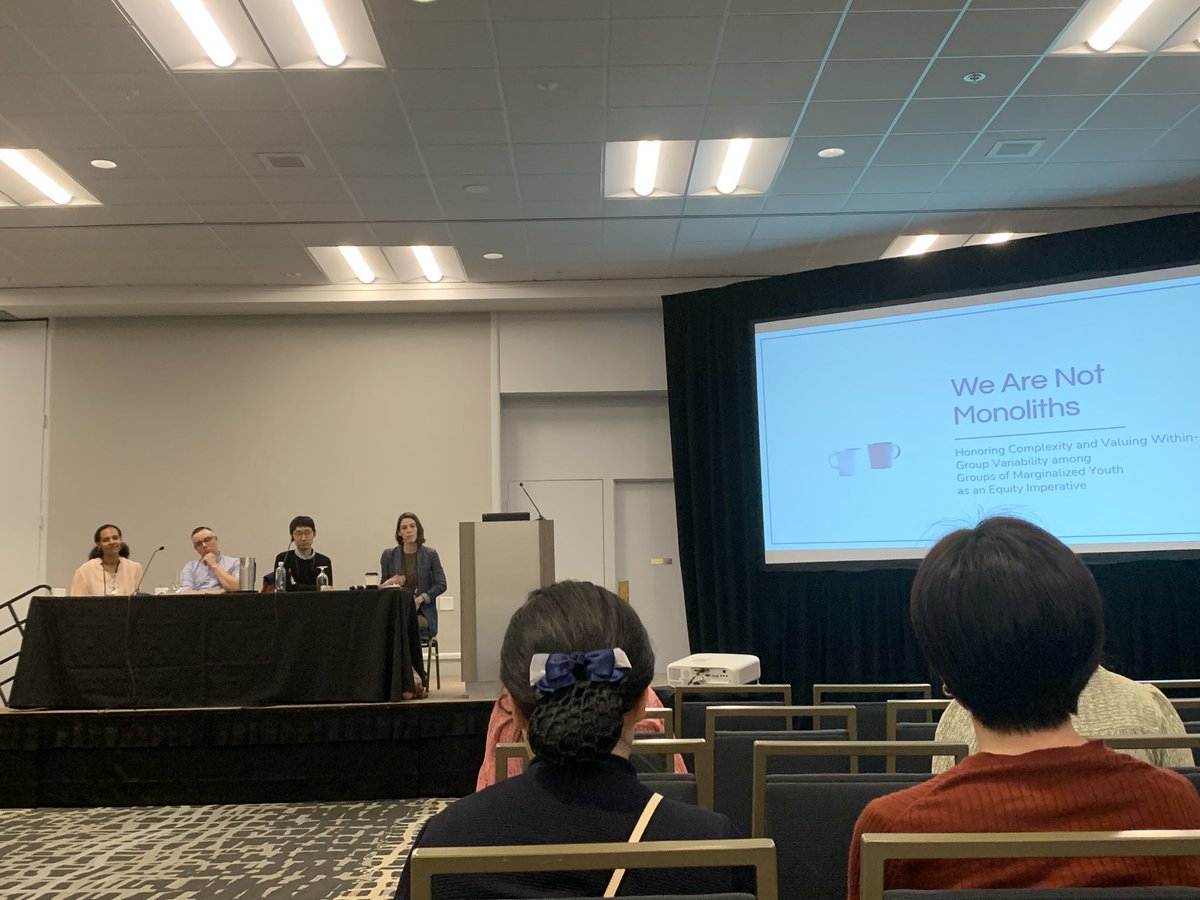 This “We Are Not Monoliths: Honoring Complexity and Valuing Within-Group Variability among Groups of Marginalized Youth as an Equity Imperative” symposium was everything and all I needed on this day. Grateful for you all, your work, and your authenticity as scholars. #SRA2023
