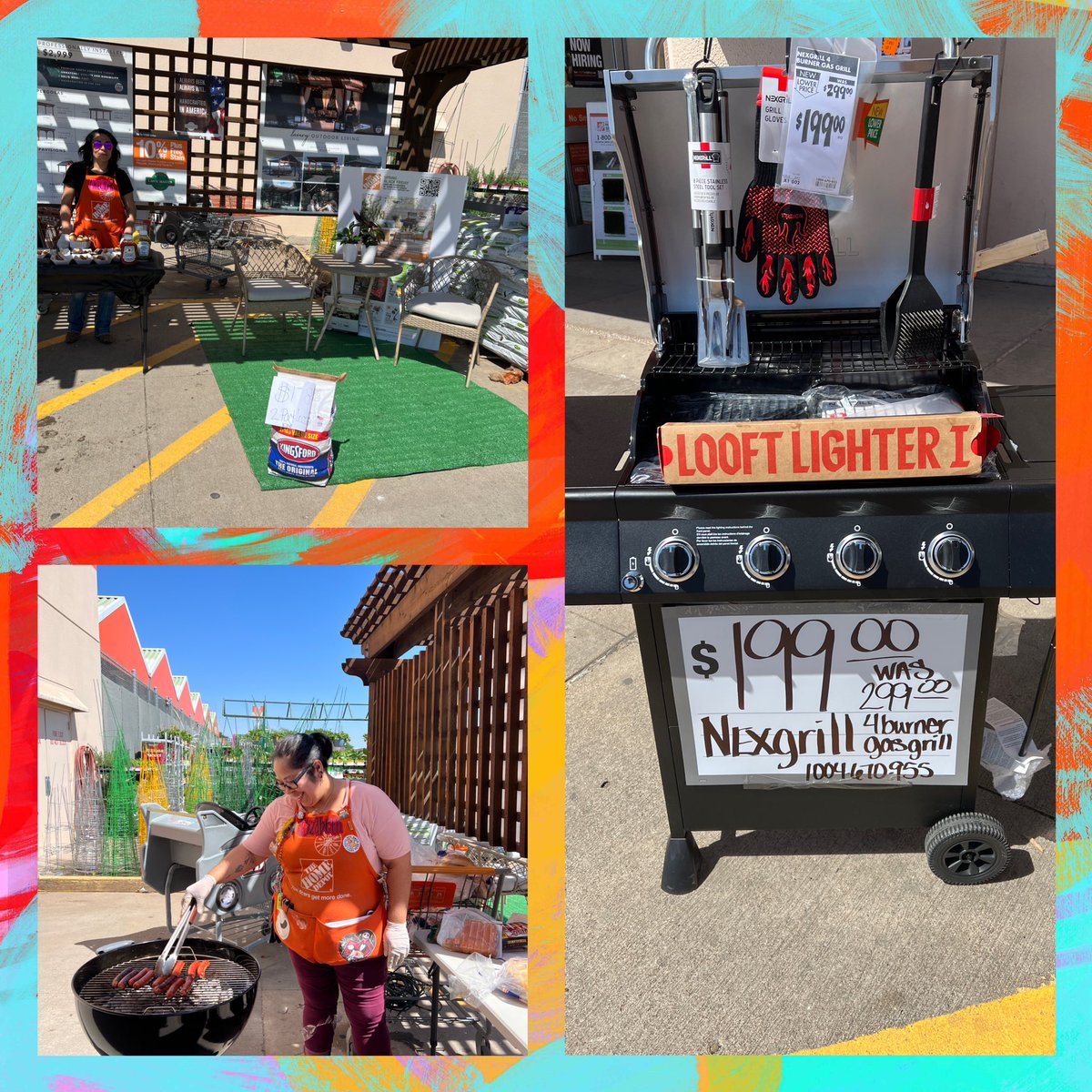 0529Homedepot's tweet photo. What's Grillin ? ๐ญ Promoting Our Gas & Charcoal Grills along with the Looft Lighter! #SPRINGBLACKFRIDAY Amazing Idea Naomi D28 Department Supervisor & Elliot MASM @iJayareGrant https://t.co/p7fMGBjo8y