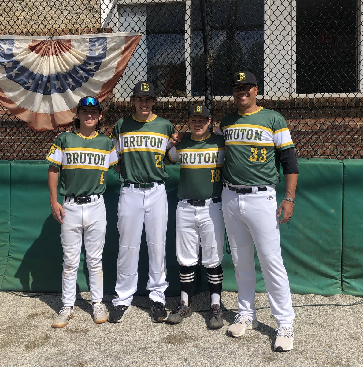 BrutonBaseball's tweet photo. Congrats to our seniors (and coach Boykin) at WYBL opening day!!!! Way to represent in the community- really cool to see all the current baseball players in Williamsburg! Thanks for having us! https://t.co/IyqX2JtIBC