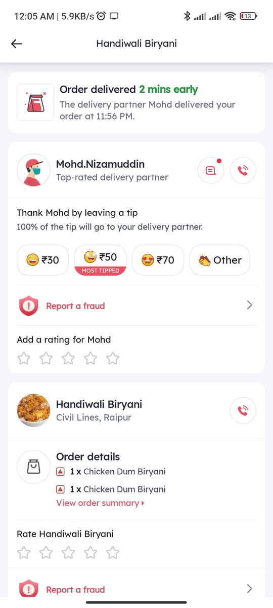 Rising_trader's tweet photo. @zomato thanks swiggy for ordering from zomato https://t.co/jISxGUGSt5