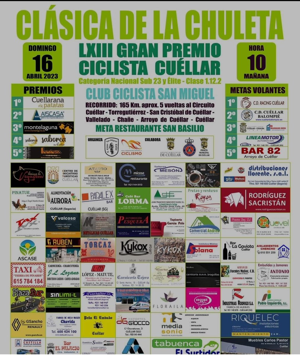 rcuellarfs's tweet photo. Mañana toca ciclismo #clubciclistasanmiguel 

#Chuletas 
#cuellar 
#depiorte https://t.co/5W1s9LVuZf