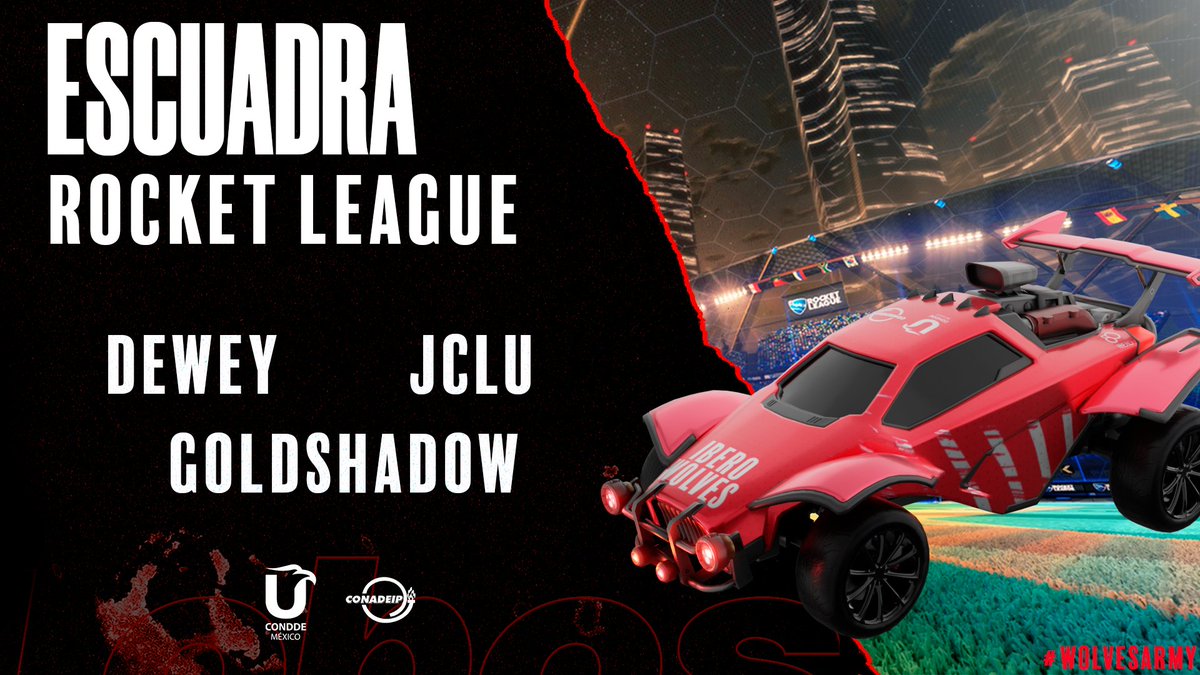IberoWolves's tweet image. 🐺¡Hoy juega nuestra escuadra de Rocket League en @EnjoyeSportsL para CONDDE! 🤩

🫡 @Dewey_GV , Jclu &amp;amp; @GoldShadow199