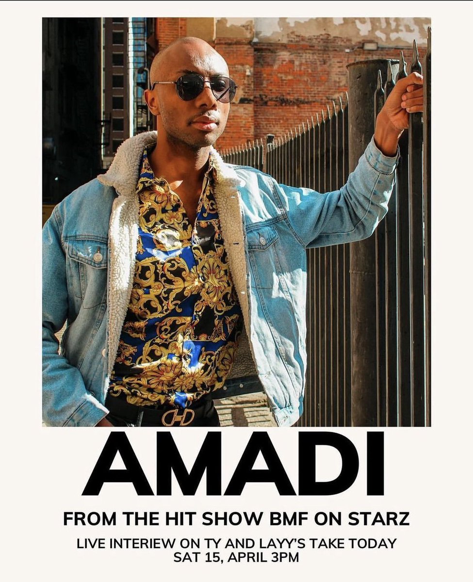 ItsTysTakeToday's tweet photo. #ComingUpThisWeekend: From the hit show BMF on STARZ — @Amadi___ is stopping by to chat with Ty and Layy on his journey as an actor, @bmfstarz and being featured in @Eminem’s ‘Lucky You’ music video ft. @JoynerLucas.
Be sure to download the free @9397Network mobile app in your App Store or WATCH us on Facebook and YouTube TODAY from 3-5pm EST! 📲
#TyAndLayysTake #BMF #BMFSTARZ #STARZ #Celeb #interview #entertainment #acting #actor #Eminem #JoynerLucas #HOT9397 #9397Network #Detroit #losangeles #chicago #NewYork #television #radio #podcast