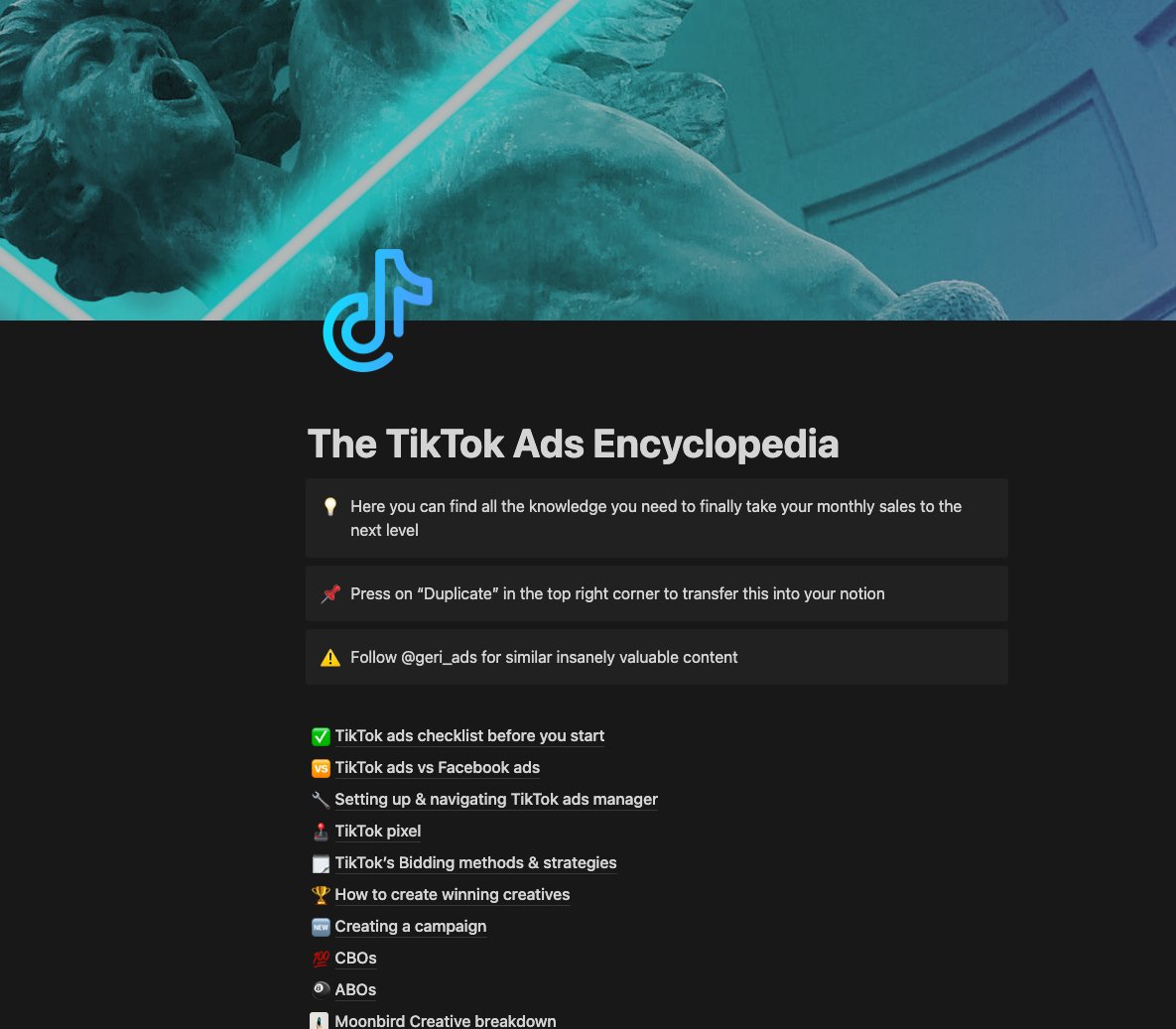 geri_ads's tweet image. TikTok is literally giving out free money.
But 80% of you are wasting your money there.
I’ve constructed a huge database packed with everything you need to know to hit $70K+ sales with TikTok.
Want it?
Just RT and comment "SEND"
(must be following)