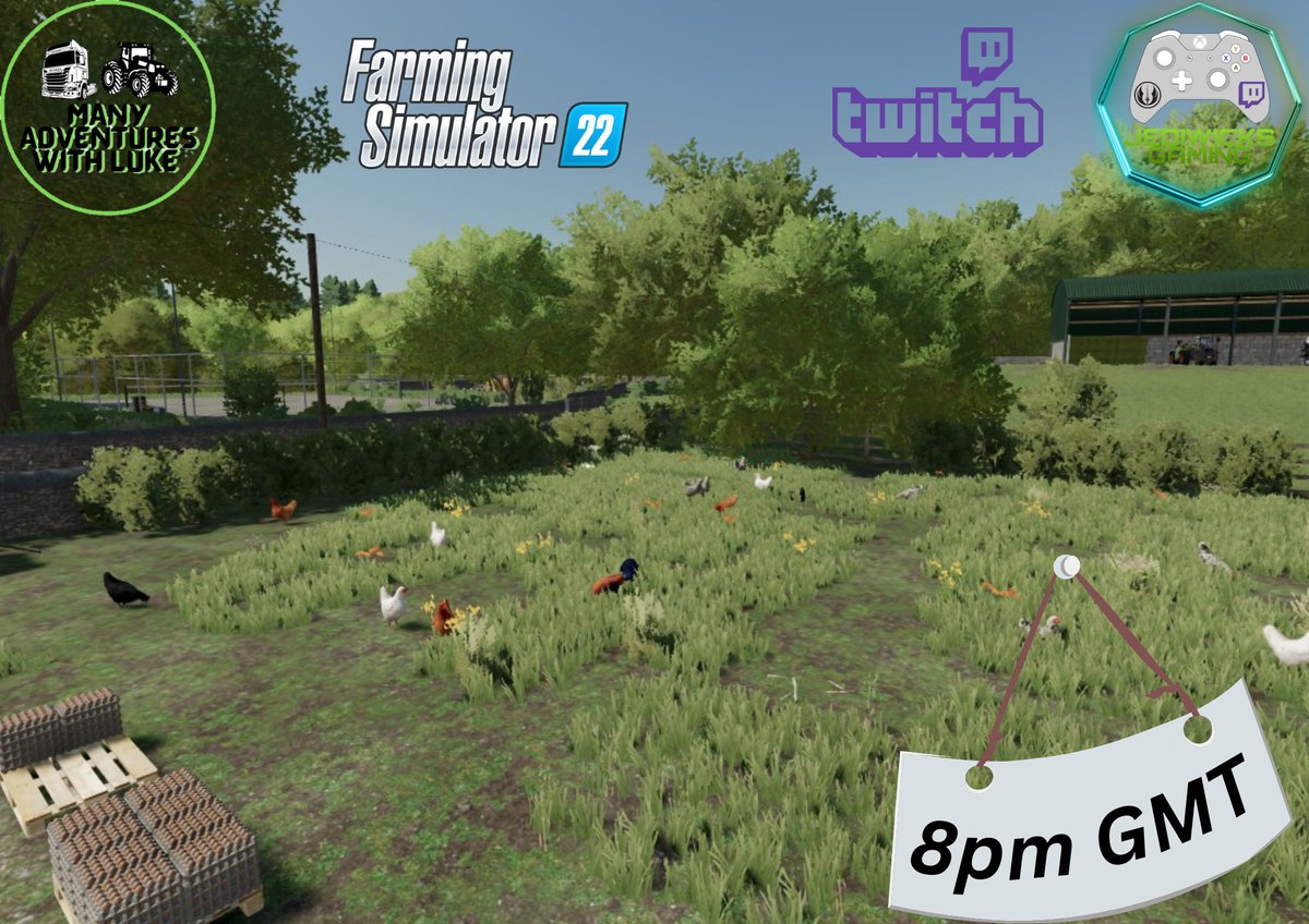 birdmangaming4's tweet photo. The #weekendvibes is here and its time to join @jediwicks #CalmsdenFarm at 8pm and get some work done. come watch at  https://t.co/335bl2MSqz

#farmsim #farm #fs22 #giants #farmer #farminglife #follow #streamer #support #ADHD #mentalhealth https://t.co/10oyjeeGaz