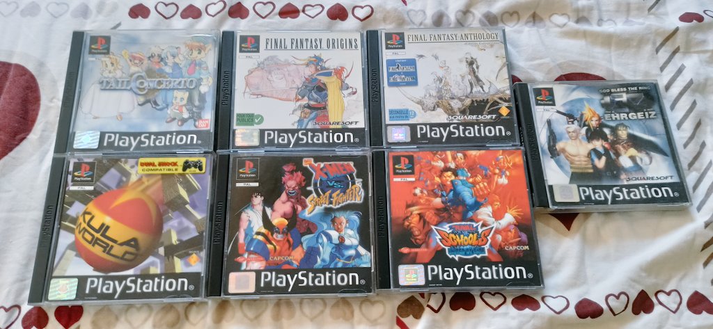 Vincent_Oni_XG's tweet photo. Voici quelques jeux de la #PlayStation première du nom qui me tiennent à cœur...
#TailConcerto
#FinalFantasyOrigins
#FinalFantasyAnthology
#Ehrgeiz
#KulaWorld
#XMenVsStreetFighter
#RivalSchools
Les connaissez-vous ? Y avez-vous joué ? https://t.co/945VwAVrcN